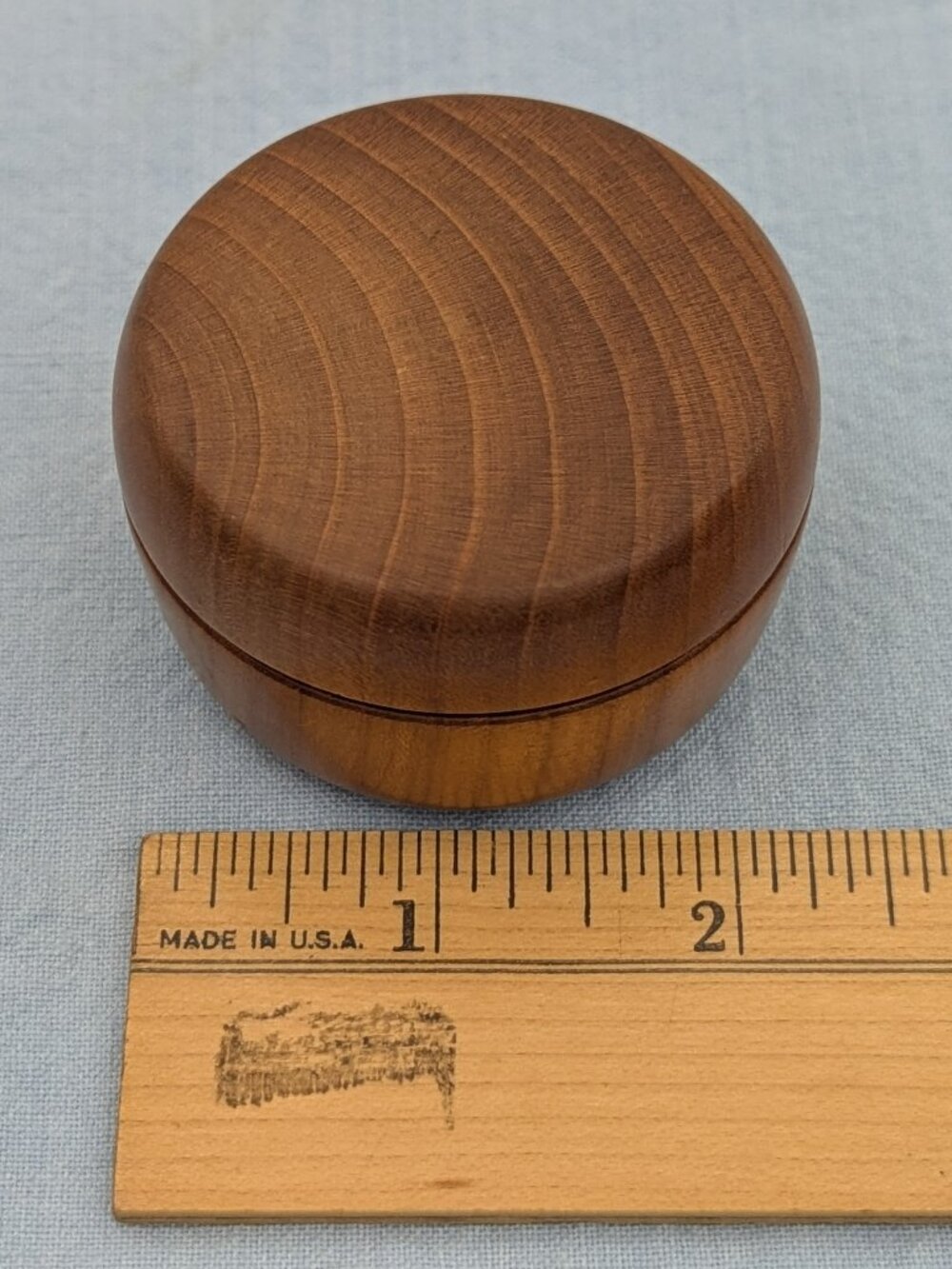 Wooden Jewelry or Treasure Box Small 2.25 Inch Vintage - Picture 6 of 6